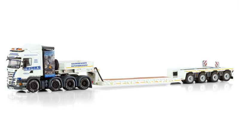 WSI  SCANIA R6 8X4 STREAMLINE HIGHLINE EURO LOW LOADER PENDEL X - 4 AXLE Trinks 1:50 DIECAST Truck Lorry