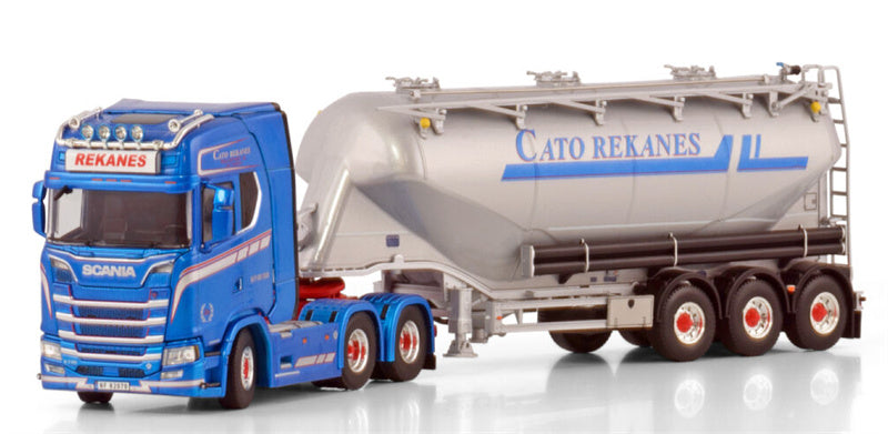 WSI SCANIA S HIGHLINE CS20H 6X2 TAG AXLE BULK TRAILER - 3 AXLE Rekanes 1:50 DIECAST Truck Lorry