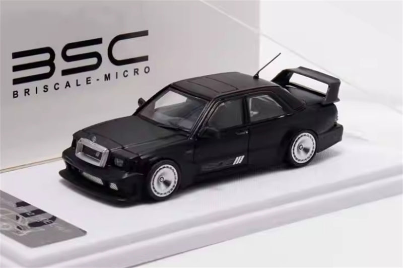 1:64 Mercedes Benz 190E EVO III W201 Matte Black BSC DIECAST Model