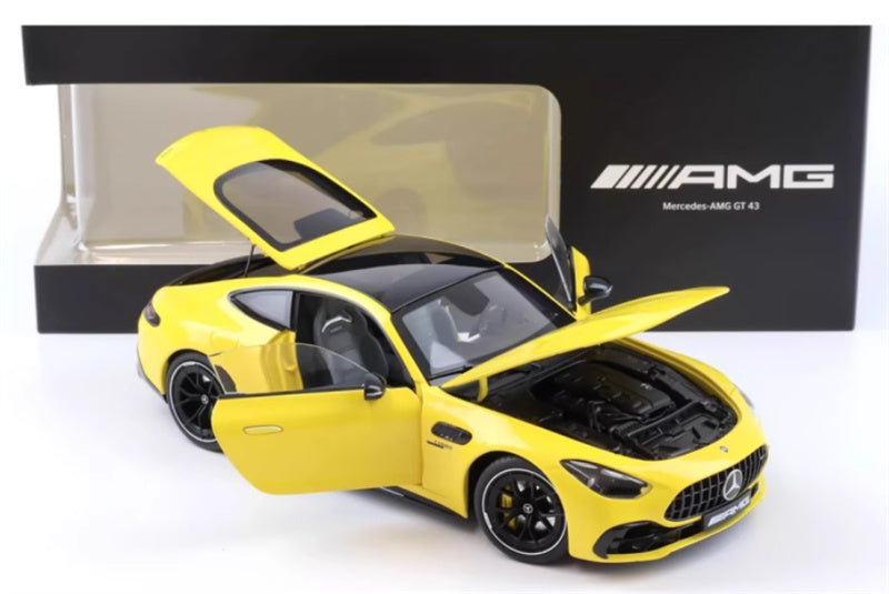 Mercedes AMG GT43 Fully open Yellow 1:18 Car Pre-built Model