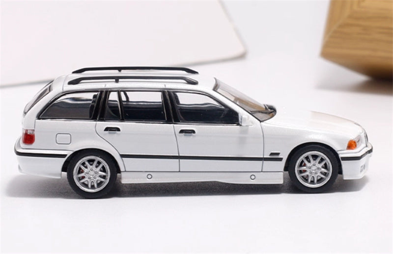 Mortal BMW E36 WAGON Foshan Exhibition Edition White 1:64 Car Pre-built Model view3
