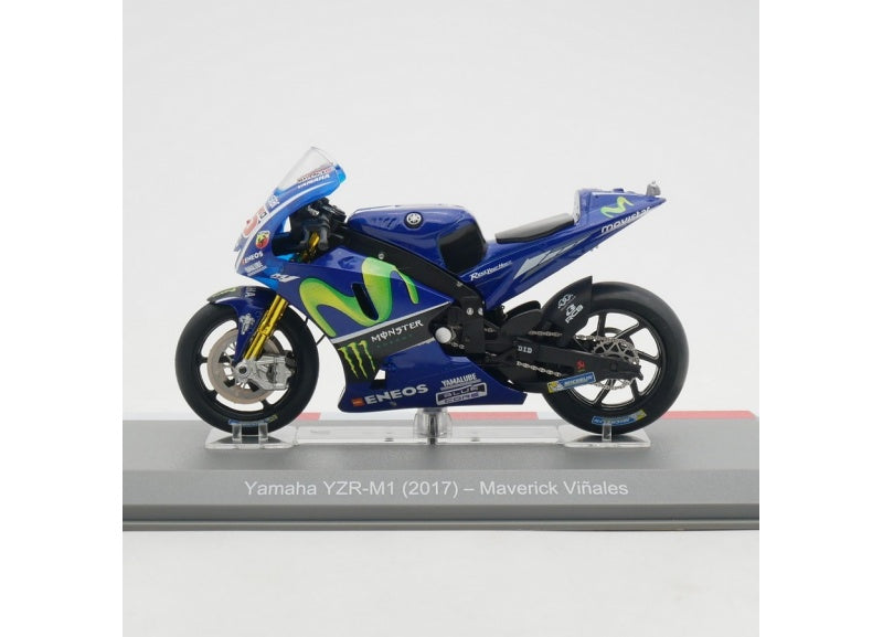 1:18 Yamaha YZR-M1 2017 Blue Maverick IXO  Diecast Motorcycle Model