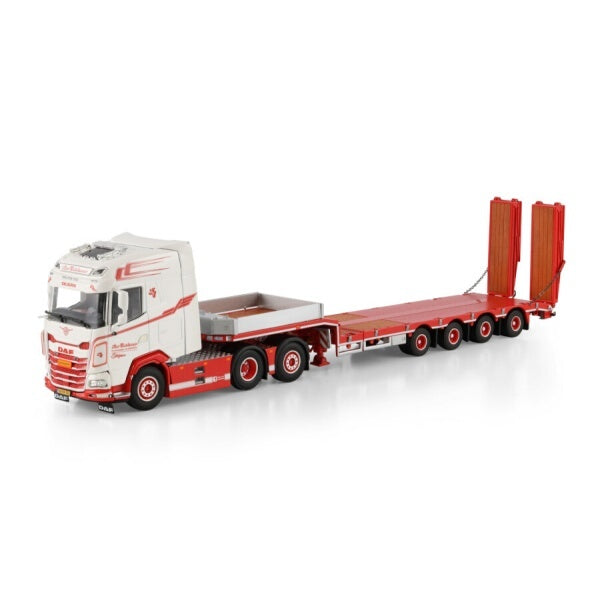 1:50 DAF KIM CHRISTENSEN XG 6X2 SEMI LOW LOADER W/ RAMPS 4 AXLE WSI   Diecast Model