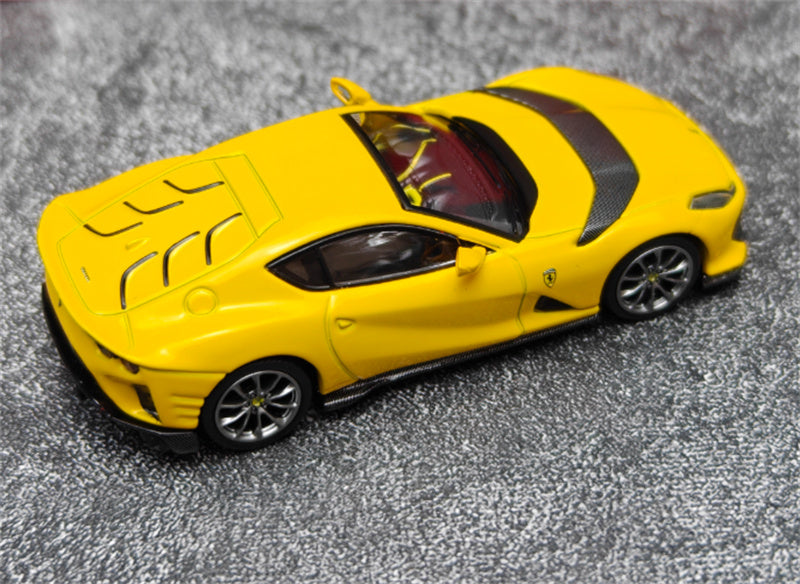 BBR MODELS Ferrari 812 Competizione Giallo Modena Yellow 1:64 Car Pre-built Model view5