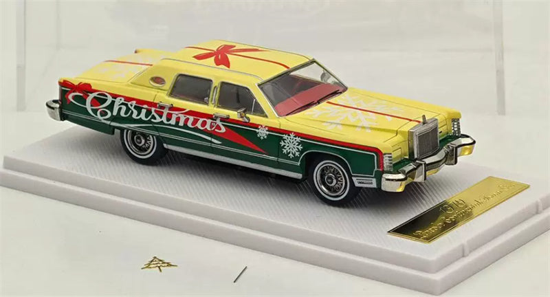 1:64 Lincoln Continental 1979 Christmas Turning Crush Limited Edition 999PCS ONLY DIECAST Civil Car Model