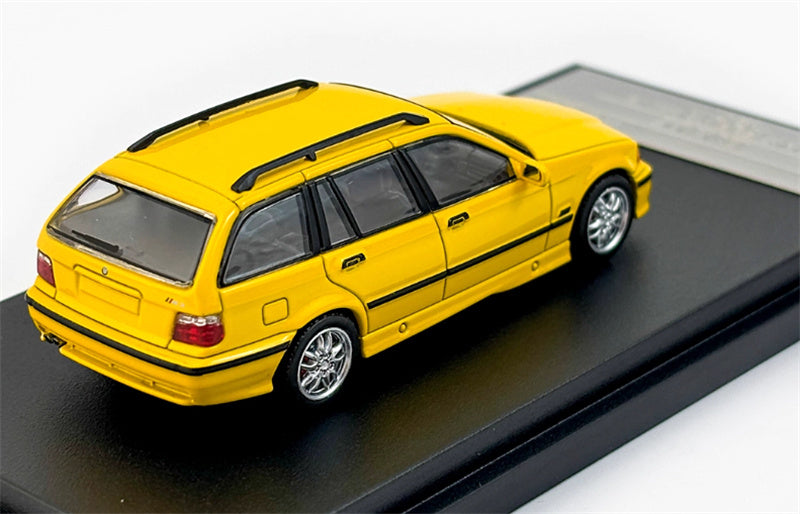 Mortal Third Generation BMW 3 Series E36 Four-Door Touring Yellow regular version Limited Edition 499PCS ONLY 1:64 Car Pre-built Model view4