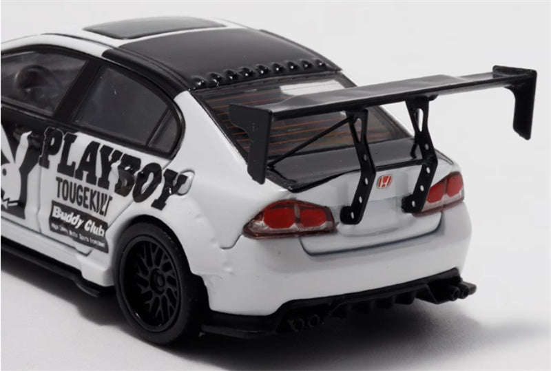 BSC Honda Civic FD2 explosive redesign Regular Edition White Limited Edition 499PCS ONLY 1:64 Car Pre-built Model view6