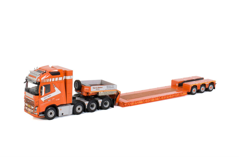 WSI VOLVO FH4 GLOBETROTTER XL 8X4 NOOTEBOOM LOWLOADER - 3 AXLE Tage E. Nielsen 1:50 DIECAST Truck