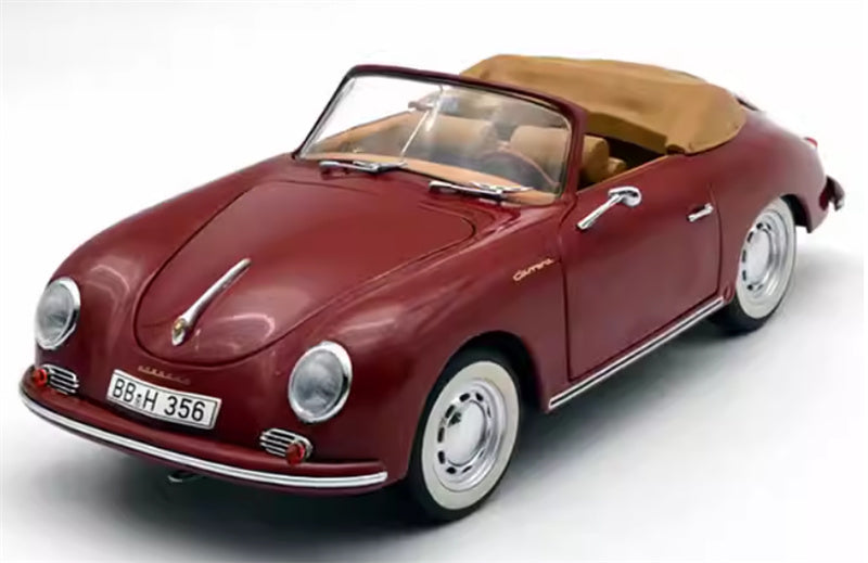 Schuco Porsche 356 A Carrera Cabriolet Red Limited Edition 1000PCS ONLY 1:18 Car Pre-built Model view1