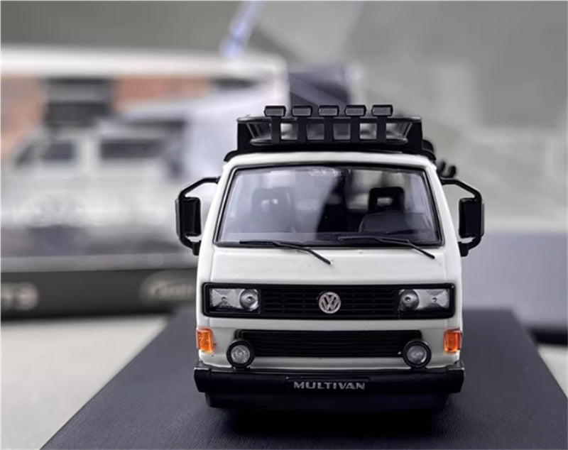 Mortal Model Volkswagen T3 Van BBS Low lying version White with Accessories 1:64 Car Pre-built Airliner Model Display view6