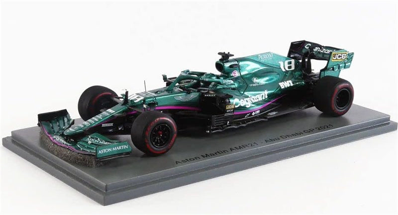 Spark Aston Martin AMR21 Abu Dhabi GP 2021 LANCE STROLL100th GP 1:43 Car Model view1