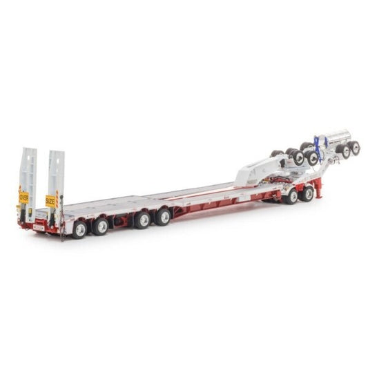 1:50  BOWERS HEAVY HAULAGE 4x8 Set with Hyd. Neck Drake  White Red Diecast Model