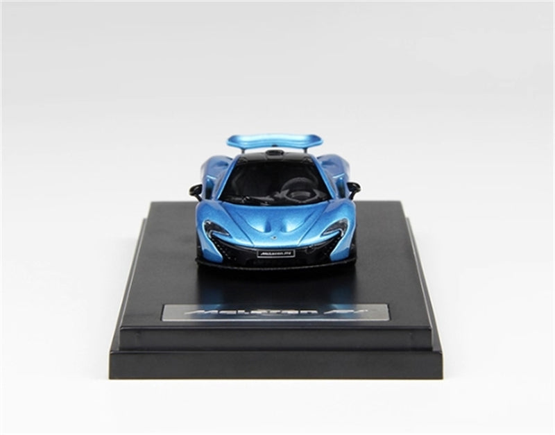 LCD-MODELS McLaren P1 Ice Blue Super Car 1:64 car Pre-built Model view4