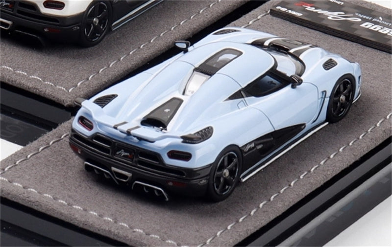 GRYNING Koenigsegg Agera R Supercar Light Milk Blue Limited Edition 399PCS ONLY 1:64 car Pre-built Model view4