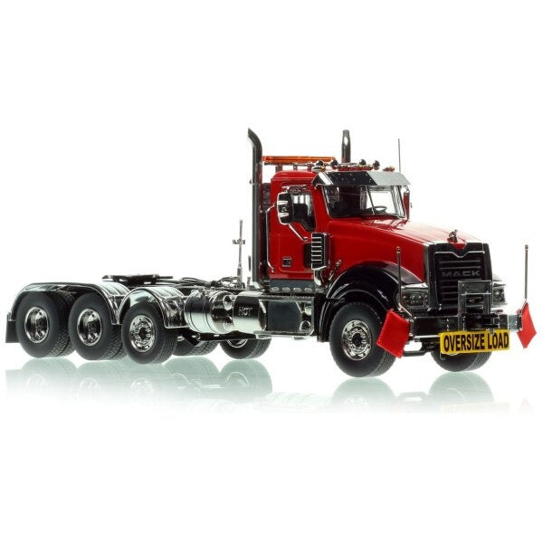 1:50 Mack  Titan Tri-axle Heavy Haul Replicas  Black Red Diecast Model