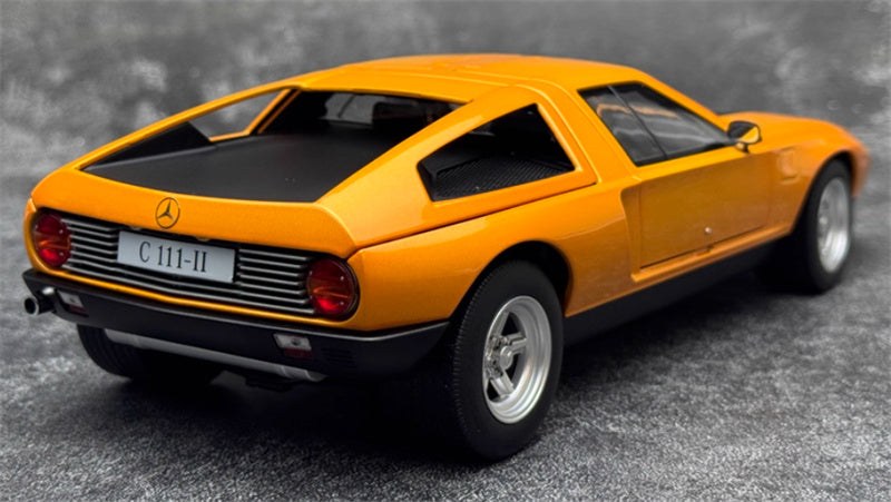 NOREV Mercedes Benz C111 Gull Wing Door Concept Car orange 1:18 Car Pre-built Model view7