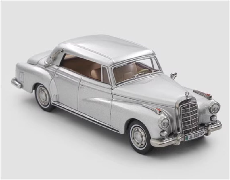 Mortal Mercedes Benz TYP 300D Cabriolet W189 Limited Edition 499PCS ONLY silver 1:64 Car Pre-built Model view7