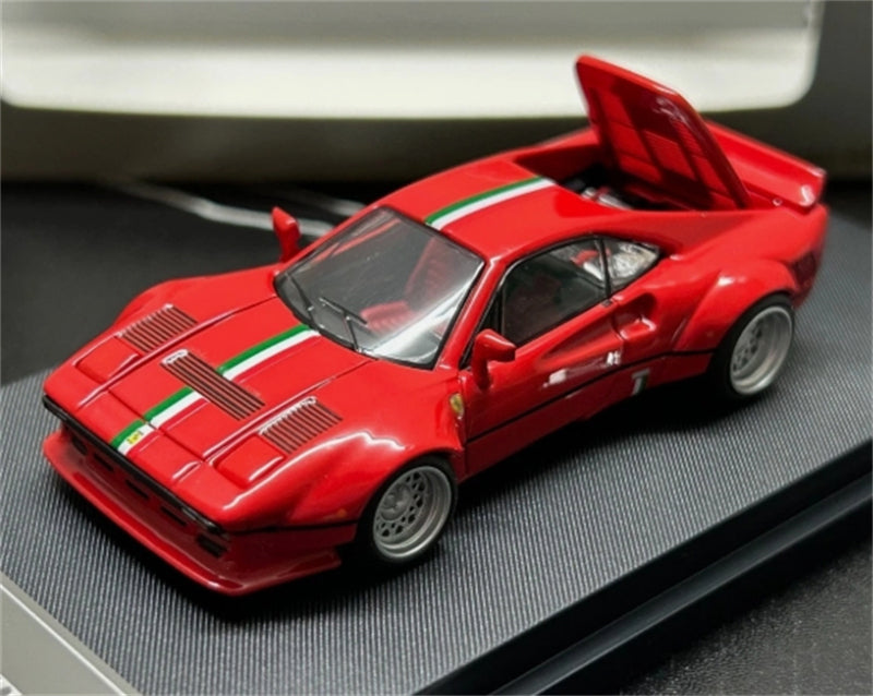 Hone Model Ferrari 288 GTO Red w/ Stripe Widebody 1:64 car Pre-built Model view7