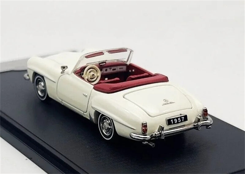 GFCC Mercedes Benz 190SL Convertible Luxury Classic Car White 1957 Soft top 1:64 car Pre-built Model view5