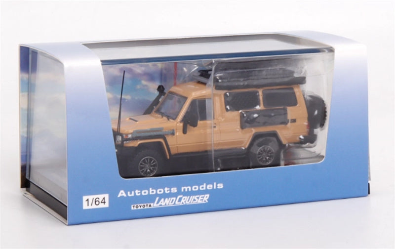 Autobots Models Toyota Land Cruiser LC78 J70 Off road modified version of personnel carrier desert color Limited Edition 499PCS ONLY 1:64 Truck Pre-built Model view8