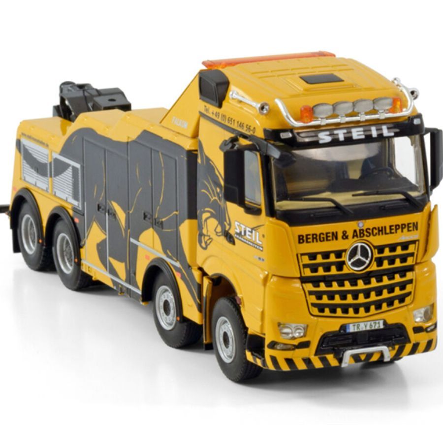 WSI MERCEDES BENZ AROCS MP4 STREAM SPACE 8X4 FALKOM Steil 1:50 DIECAST Truck
