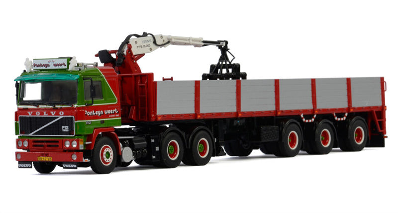WSI VOLVO F12 6x4 BRICK TRAILER - 3 AXLE - WITHOUT LOAD Fonteijn Weert 1:50 Truck Pre-built Model