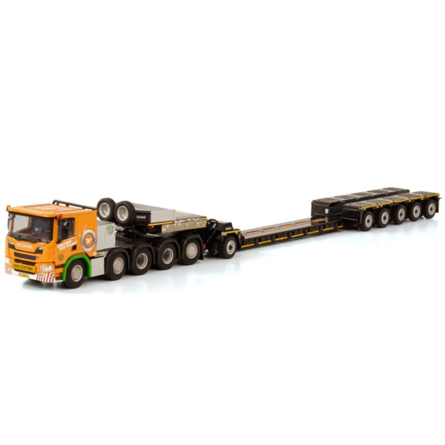 WSI SCANIA P LOW I CP20 10X4 LOW LOADER 5 AXLE DOLLY 1 AXLE HOLTROP V.D. VLIST 1/50 DIECAST Truck