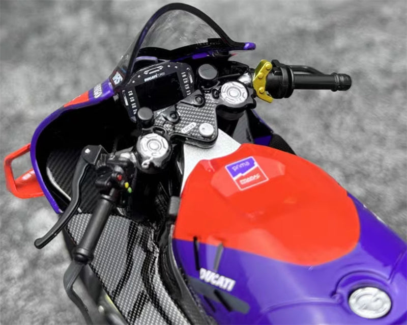 Kiloworks MOTOGP PRAMAC Ducati Motorcycle Purple GP24 Martin 89# 1:12 motorcycle Pre-built Model