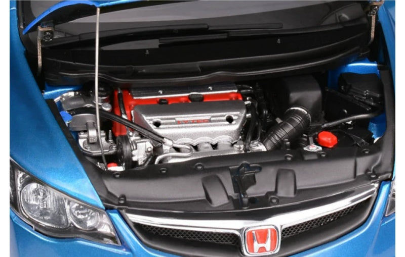 1:18 Honda Civic Type R FD2 Late Version MotorHelix Limited Edition 599PCS ONLY VIVID BLUE PEARL Diecast Model view4