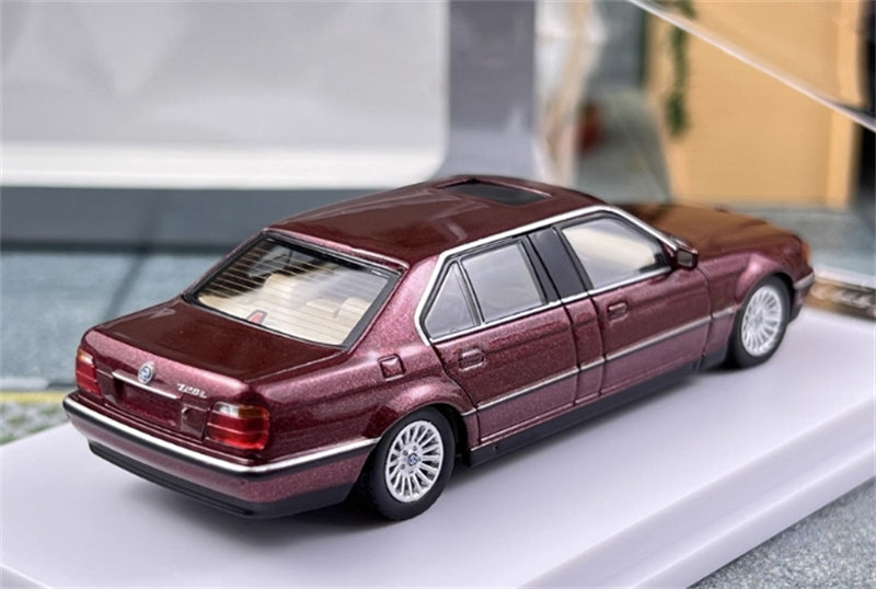 1:64 BMW E38 7 Series L7 98-01 Cherry Red DCM DIECAST Limited Edition 499pcs ONLY Model