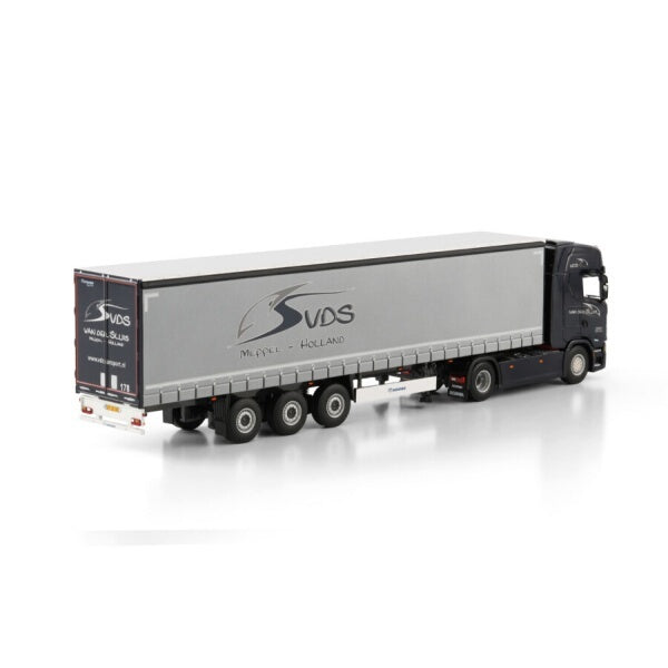 1:50 SCANIA VAN DER SLUIS S CS20H 4X2 CURTAINSIDE TRAILER 3 AXLE WSI   Diecast Model