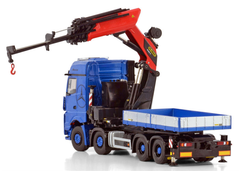WSI MERCEDES BENZ AROCS MP5 BIG SPACE 8X4 WITH PALFINGER PK 1650 TEC + JIB DEMOUNTABLE BODY Premium Line 1:50 Truck Pre-built Model