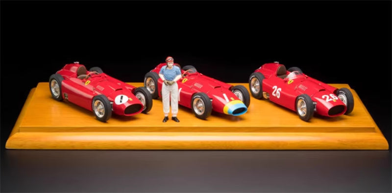 CMC Lucky Set Fangio Figure Ferrari D50 long nose #1+ Ferrari D50 short nose #1+ Ferrari D50 short nose #26 1956 Limited Edition 1:18 DIECAST Car