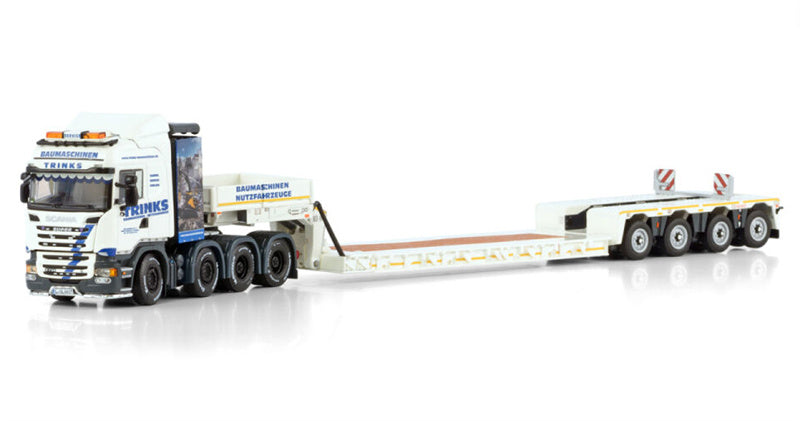 WSI  SCANIA R6 8X4 STREAMLINE HIGHLINE EURO LOW LOADER PENDEL X - 4 AXLE Trinks 1:50 DIECAST Truck Lorry