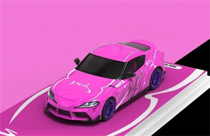 TimeMicro Toyota Supra A90 Pink Girl Limited Edition 999PCS ONLY standard version 1:64 car Pre-built Model view1