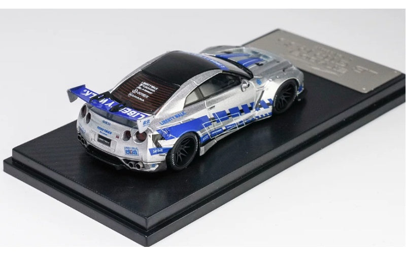 1:64 Nissan GTR R35 LB   ET Model x MC Fast Silver Blue FNF Limited Edition 999PCS ONLY DIECAST Model