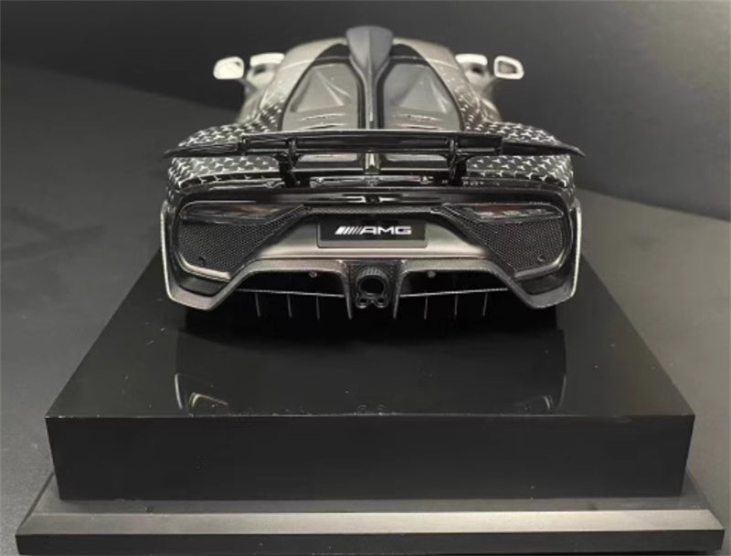 Amalgam Mercedes Benz AMG ONE sports car silver 1:18 Car Pre-built Model view11