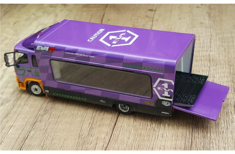 Unique Model x Tiny Hino 500 Ranger EVA Lift up Transport Vehicle Purple 1:64 Truck Pre-built Airliner Model Display view8