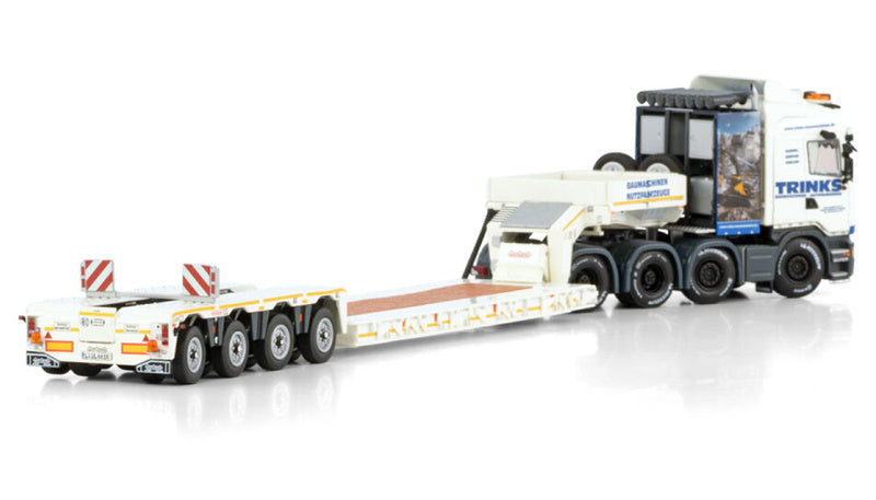 WSI  SCANIA R6 8X4 STREAMLINE HIGHLINE EURO LOW LOADER PENDEL X - 4 AXLE Trinks 1:50 DIECAST Truck Lorry