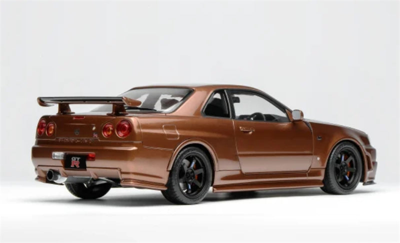 1:18 Nissan Skyline GT-R (R34)  Metallic Bronze MOTORHELIX Limited Edition 799PCS ONLY DIECAST Model
