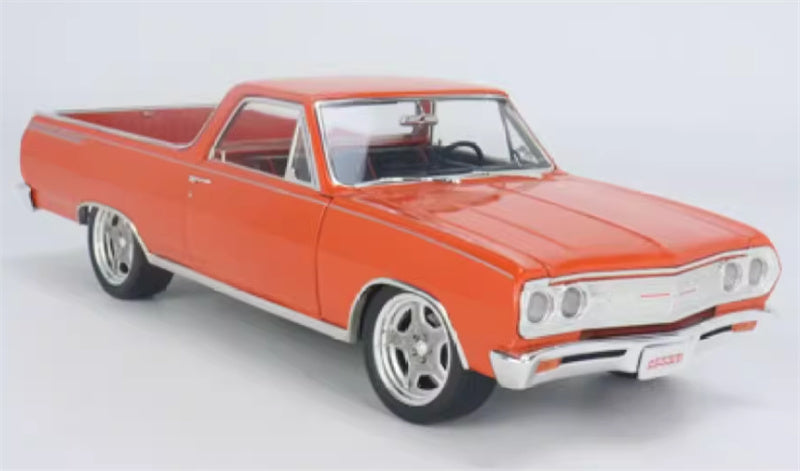 ACME 1965 Chevrolet EI Camino SS pickup Orange red 1:18 Car Pre-built Model view1