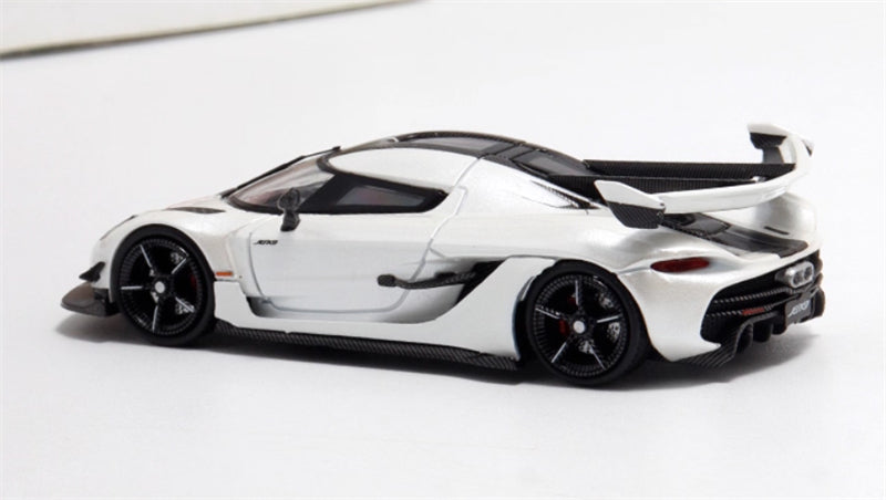 HKM Premium & BriScalemicro Koenigsegg Jesko Pearl White Limited Edition 500PCS ONLY 1:64 Car Pre-built Model view2