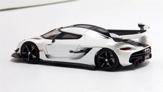 HKM Premium & BriScalemicro Koenigsegg Jesko Pearl White Limited Edition 500PCS ONLY 1:64 Car Pre-built Model view2