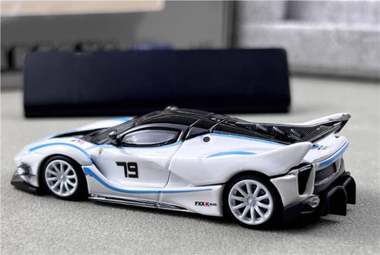 Little Toys Ferrari FXX-K EVO Supercar Limited Edition 399PCS ONLY White Blue Line #79 Special Edition 1:64 Car Pre-built Model view2