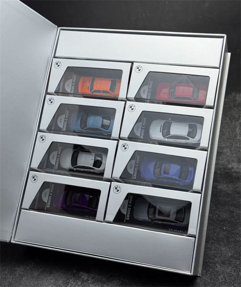 1:64 BMW 3 Series 8-car set Almost Real DIECAST Civil Car Model