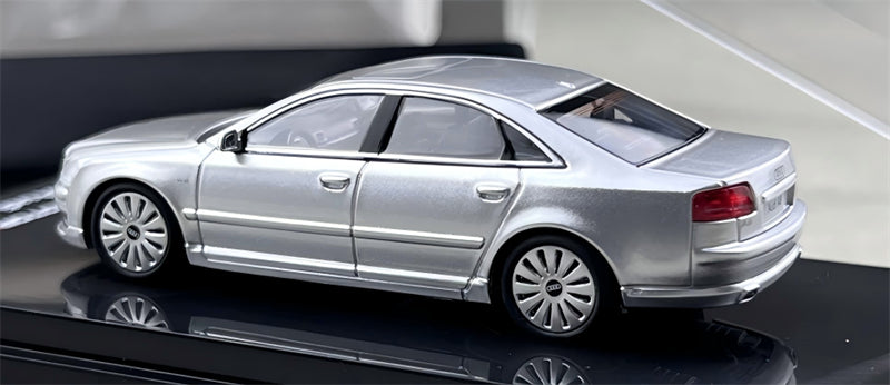 1:64 Audi A8 (D3) Facelift 2008 silver MOTORHELIX DIECAST Civil Car Model
