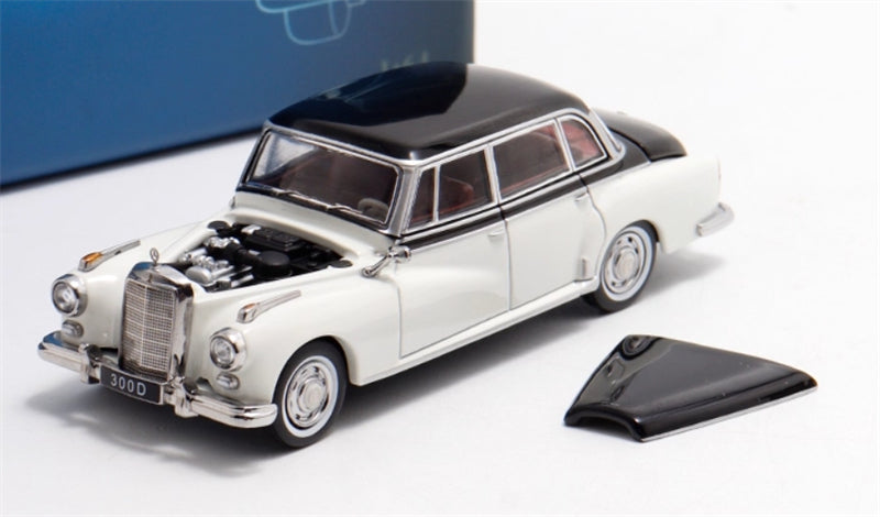 GFCC Mercedes Benz 300D 1959 vintage Car Black White Double Limited Edition 300PCS ONLY LHD 1:64 car Pre-built Model view3