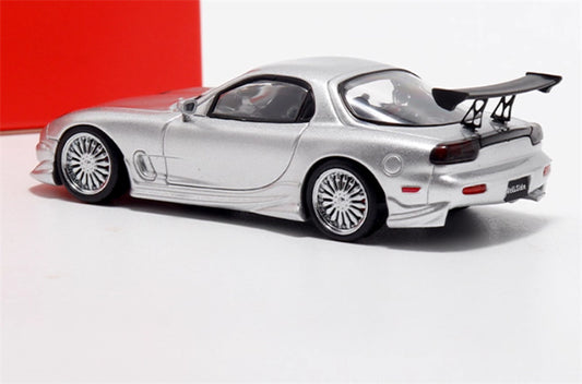 Mortal Mazda RX7 Veilside Limited Edition silver 1:64 Car Pre-built Model view2