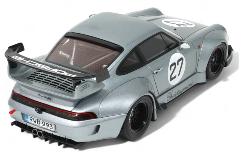 1:18 PORSCHE 911 993 RWB LIBERTY WALK #27 YUIITSUMUNI  silver  GT SPIRIT Limited Edition Resin Car Model