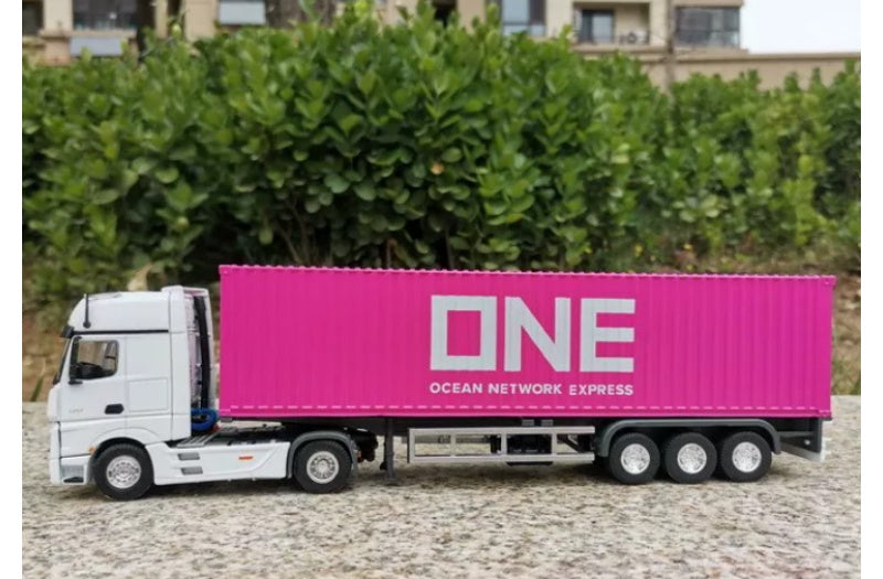 Mercedes ACTROS Shipping Container Truck ONE coating 1:50 Truck Pre-built Airliner Model Display view3